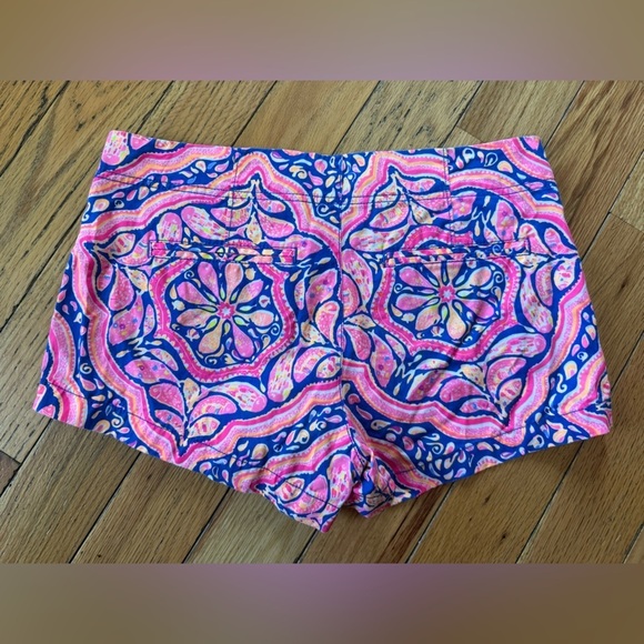 Lilly Pulitzer The Kerrie Short Womens Sz 4 “Can't Resist" Pink Blue Style 25762 - Picture 8 of 13